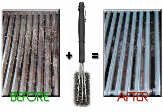 Grill Cleaning Brush BBQ Tool Grill Brush 3 Stainless Steel Brushes In 1 Cleanin Bbq Accessories Best Cleaner Barbecue