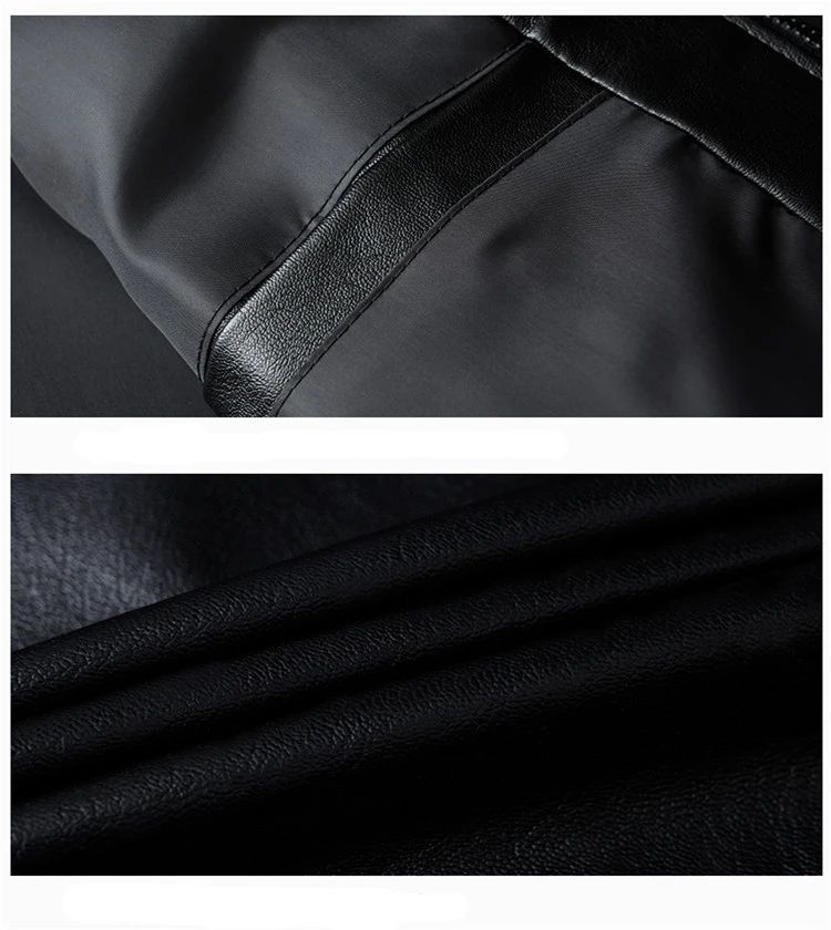 2024 Autumn New Men Black Biker PU Leather Coat Korean Fashion Men Pu Leather Jacket Trend Casual Fit Slim Baseball Clothes 8Xl