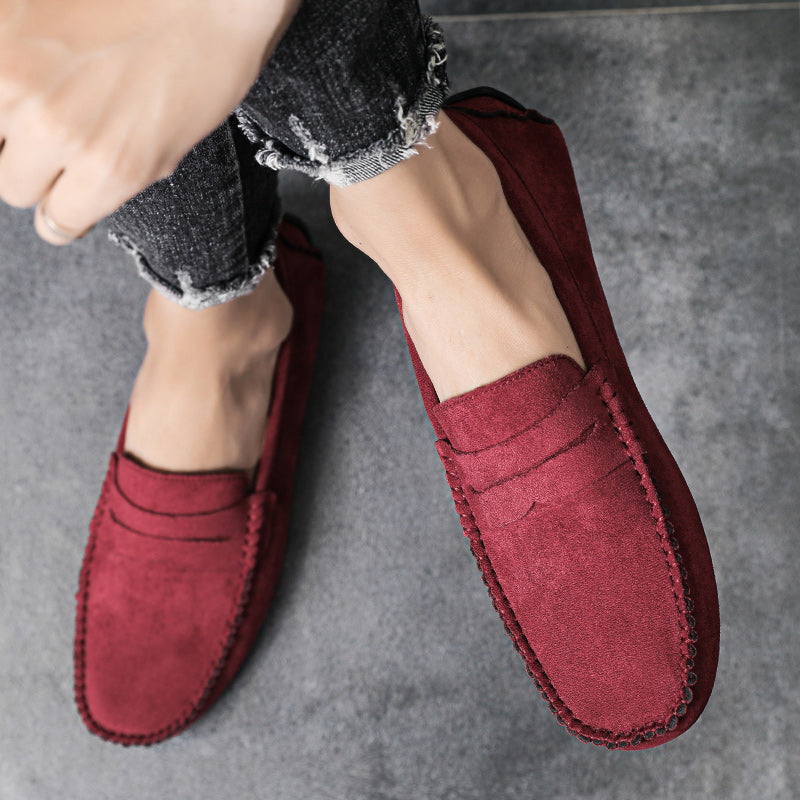 Fashion Suede Men Casual Shoes Breathable Comfort Slip-on Mens Driving Shoes Luxury Brand Men Loafers Mens Lazy Shoes Moccasins