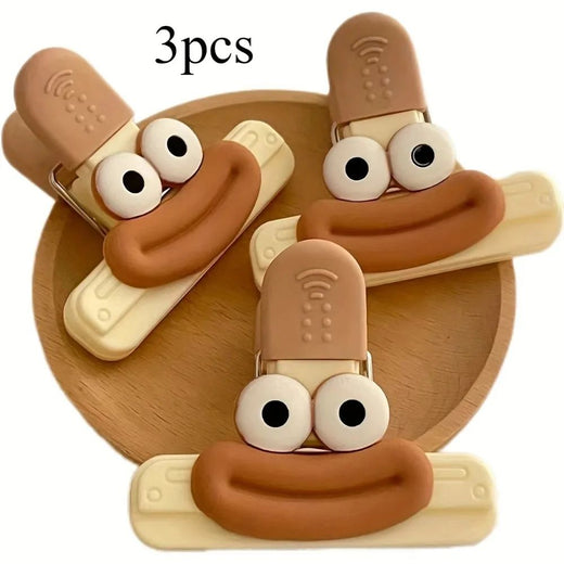 Creative Face Bag Sealing Clip Food Snack Clip Kitchen Tools Decorative Small Clip Refrigerator Plastic Food Bag Storage