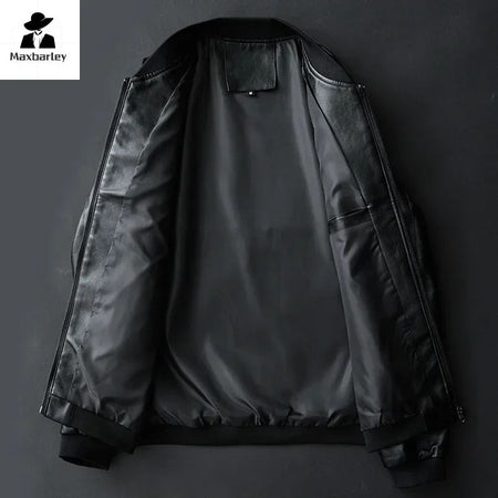 2024 Autumn New Men Black Biker PU Leather Coat Korean Fashion Men Pu Leather Jacket Trend Casual Fit Slim Baseball Clothes 8Xl