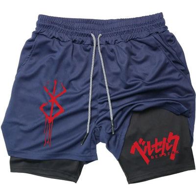 Men's High-Performance 2-in-1 Sport Shorts - Running Compression Training Yoga Fitness Workout Shorts with Pockets