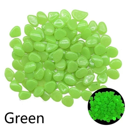 500pcs Luminous Stones Glow In The Dark Pebbles Glowing Stones Outdoor Walkways Home Garden Yard Decor Fish Tank Pebble Rocks