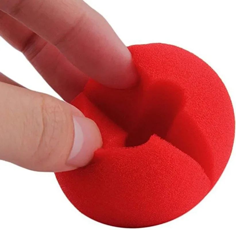 200/1PCS Red Funny Clown Nose Foam Sponge Ball Nose Cosplay Costume Make Up Props Circus Halloween Party Decoration Supplies