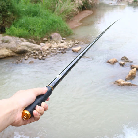 BAKAWA Stream Fishing Rod 3.6M/3.9M/4.5M/5.4M/6.3M/7.2M Telescopic 100% Carbon Fiber Pole Travel Tackle Carp Freshwater Pesca