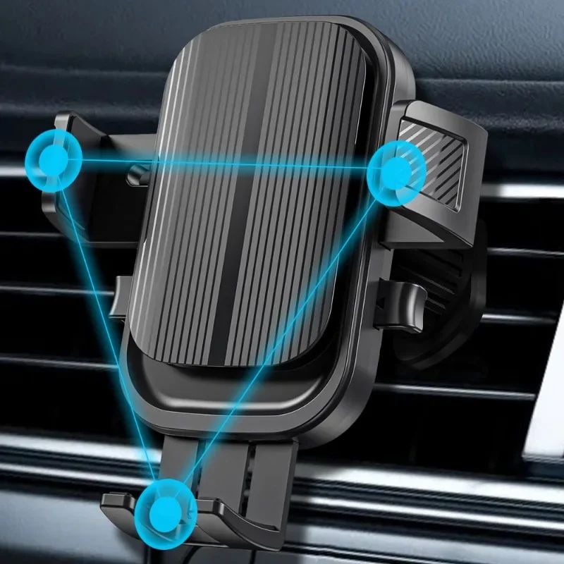 Car Vent GPS Navigation Phone Holder 360° Rotation Universal Spiral Hook Vent Gravity Vehicle Bracket for 4.7-7.2inch Smartphone