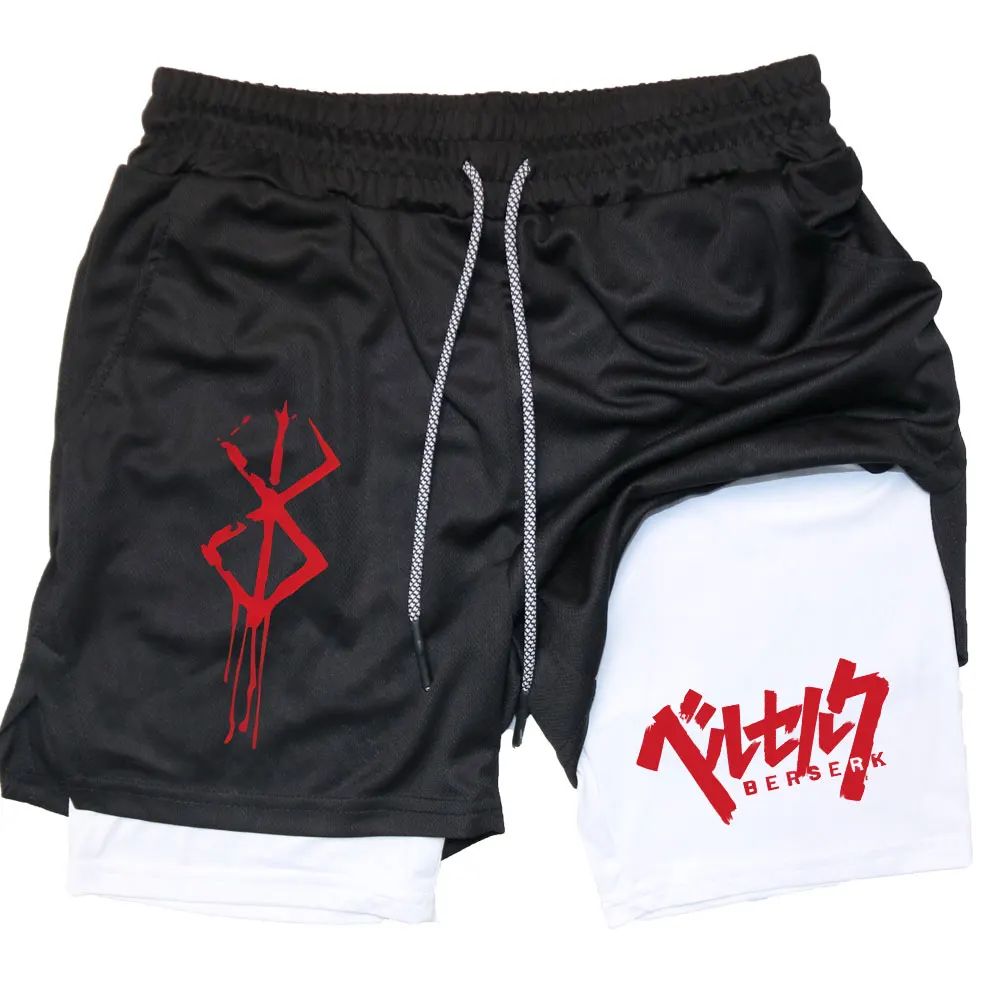 Men's High-Performance 2-in-1 Sport Shorts - Running Compression Training Yoga Fitness Workout Shorts with Pockets