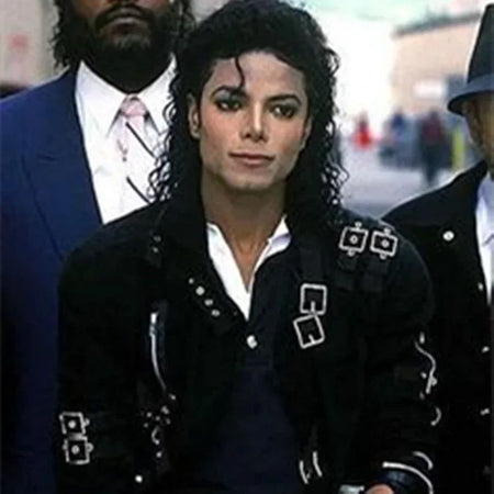 Michael Jackson cosplay Costume BAD Punk Jacket Black Slim BAD Jacket Costume T-shirt Belt Clothing Adore Stars Impersonator
