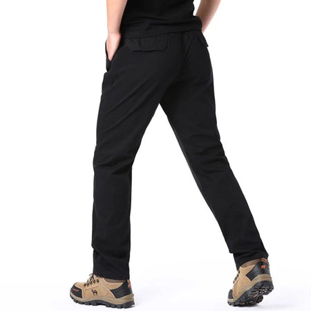 Casual Pants Men's Spring Autumn Cotton Cargo Trousers Plus Size Large Sports Pants Loose Straight Man Elastic Waist Pants