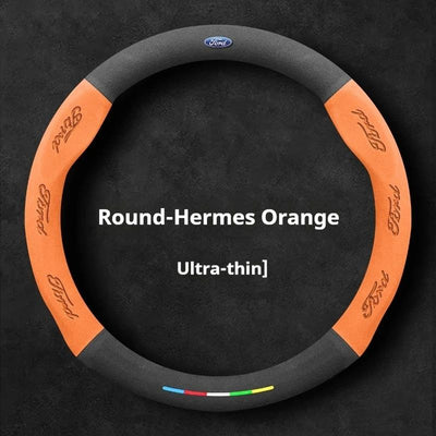 Car Suede Anti-slip Steering Wheel Cover For Ford Mondeo Focus Raptor Puma Edge Explorer Ecosport Ranger F150 Kuga Fiesta Fusion