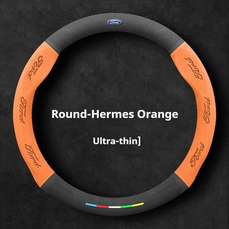 Car Suede Anti-slip Steering Wheel Cover For Ford Mondeo Focus Raptor Puma Edge Explorer Ecosport Ranger F150 Kuga Fiesta Fusion