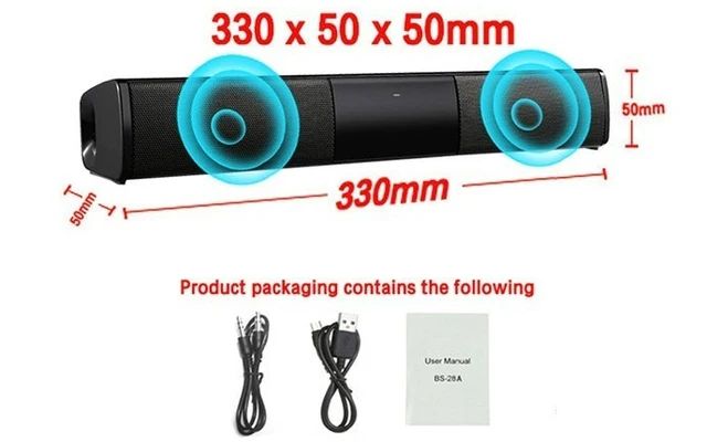 Super Powerful Sound Bar Portable Wireless Bluetooth Speaker Surround Stereo Home TV Sound Box Subwoofer FM Radio caixa de som