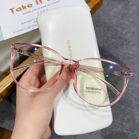 New Big Frame Anti-blue Light Near Sight Glasses Finished Myopia Glasses for Women Men Optical Prescription Eyewear 0 To -6.0