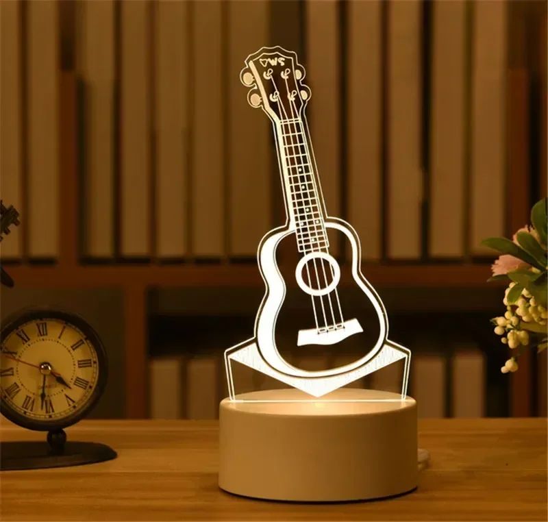 USB Operated 3D Acrylic LED Night Light Festival Birthday Kids Gifts Bedroom Bedside Decor Night Lamp Home Novelty Lighting