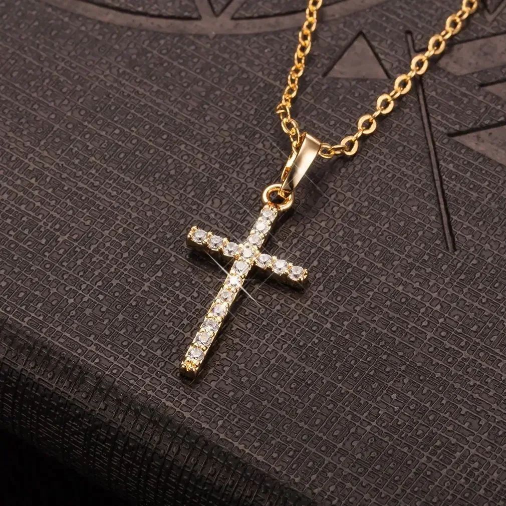 Europe and America Fashion Gold Color Stainless Steel Water Drop Tassel Pendant Necklace for Women Clavicle Chain Paty Jewelry