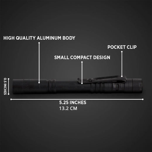 Mini Portable LED Pen Light Flashlight Powered By AAA Battery Torch With Pen Clip Outdoor Camping Emergency Lighting Flashlight