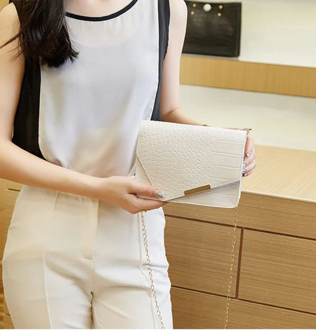 Mini Women's Shoulder Bag Luxury Brand Handbags for Women 2024 High Quality White Purse PU Hasp Messenger Bag Ladies Hand Bag