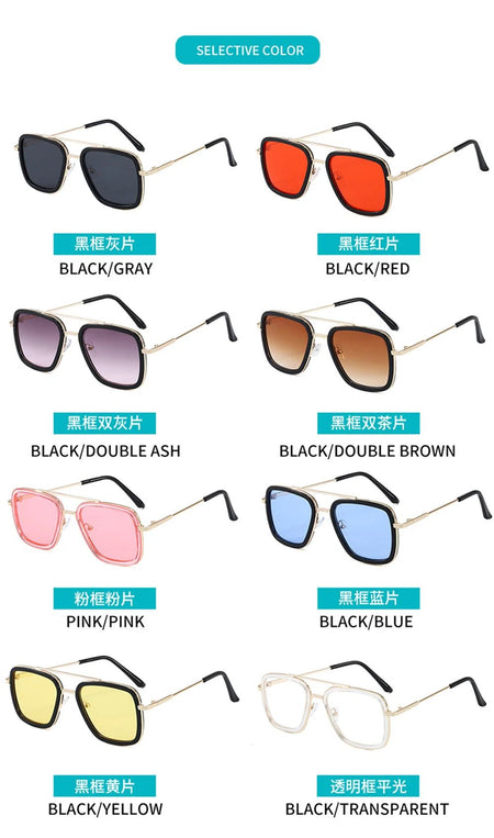 High Quality Iron Man Tony Stark Fishing Sunglasses Square Outdoor Sport Fishing Glasses Men Spider Eyewear Sports Sun Glasses