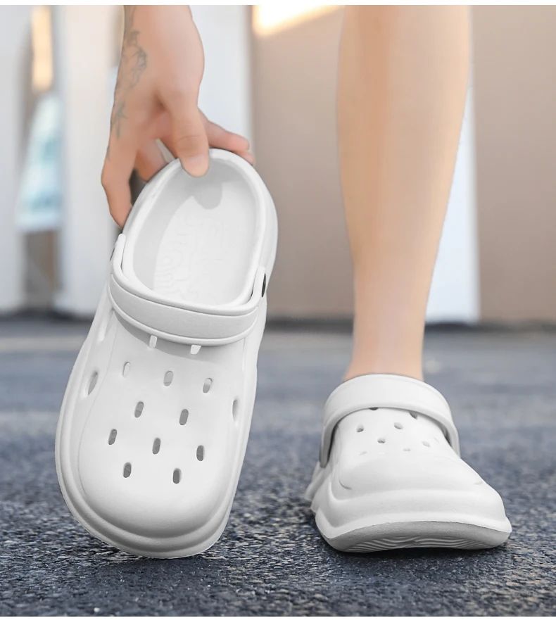 Mens Summer Beach Sandals Unisex Casual Garden Clogs Outdoor Wide Toe Cross Sandals for Ladies Non Slip House Shower Slippers