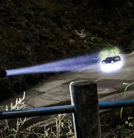 Powerful XHP50 LED Flashlight Waterproof Torch With Side Light 7 Modes Camping Fishing Lantern Type C Rechargeable Zoom Lamp