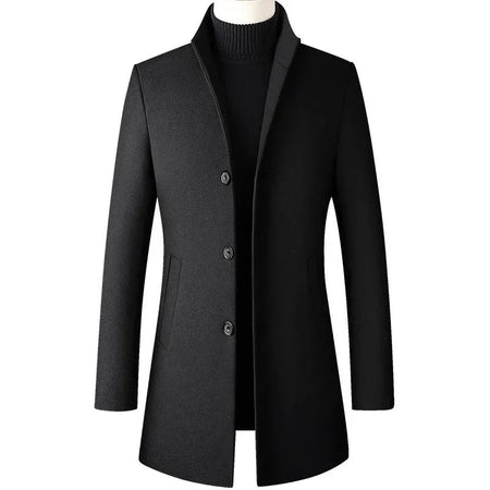 TFETTERS Brand Trench Coat Korean Fashion Business Casual Stand Collar Long Jackets for Men 2025 Autumn Windbreaker Winter Coats
