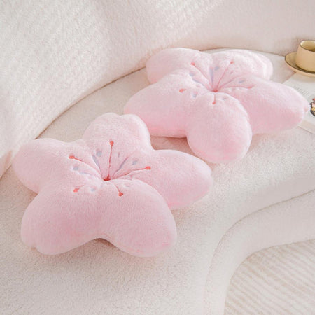 Cherry Blossom Throw Pillow Kawaii Sakura Flower Plush Pillow Bedroom Living Room Decor Bay Window Floor Seat Cushion Tatami
