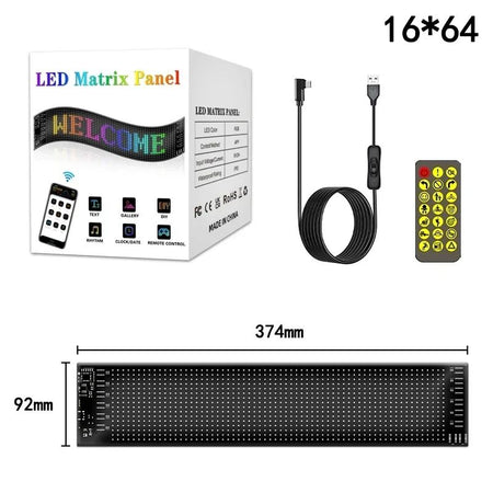 LED Sign Matrix Pixel Panel Scrolling Bright Led Eyes For Truck Signboard Flexible USB LED Car Sign Bluetooth App DIY Control