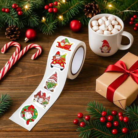 500pcs Christmas Stickers Merry Christmas Party Decoration 2025 Xmas Santa Claus Stickers Navidad Natal New Year Gift 2026