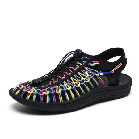 2024 New Arrival Summer Men's Shoes Breathable Beach Loafers Hand Woven Roman Sandals High Quality Men's Comfortable Flats
