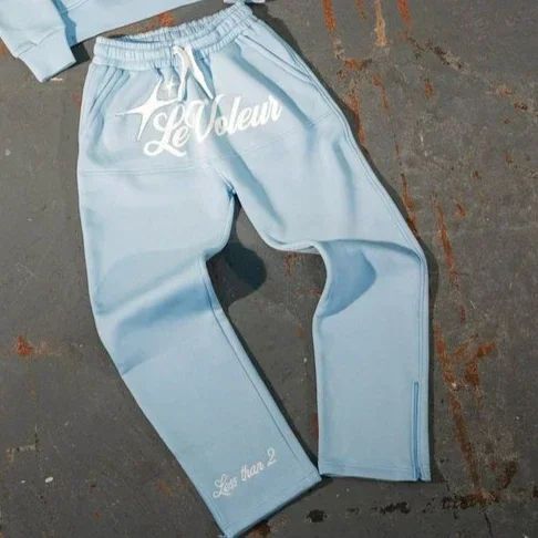 American Retro Sakura Hoodie Sweatpants Two Piece Set Y2K Mens and Womens Sportswear Fashion Casual Pullover Casual Pants Set