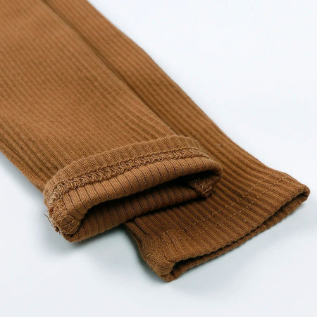 2025 Christmas Baby Suspender Pants with Hat Infant Knit Trousers Outfits Cute Toddler Newborn Casual Leggings Costumes