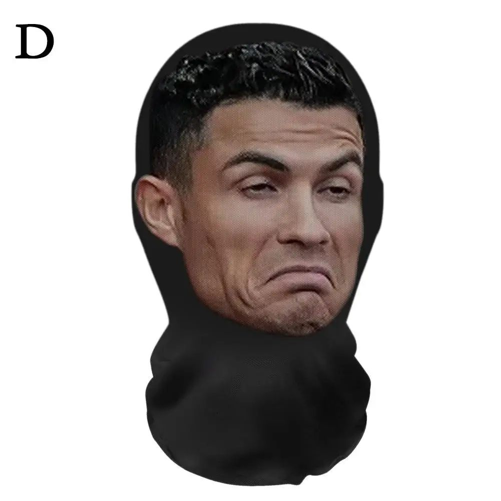 Fashion Mask for 2026 Halloween Cosplay Headwear Hip Hop Hood Hat Headgear 3D Celebrity Face Mask Elastic Mesh