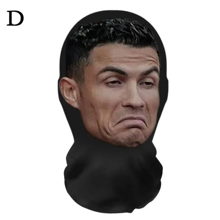 Fashion Mask for 2026 Halloween Cosplay Headwear Hip Hop Hood Hat Headgear 3D Celebrity Face Mask Elastic Mesh