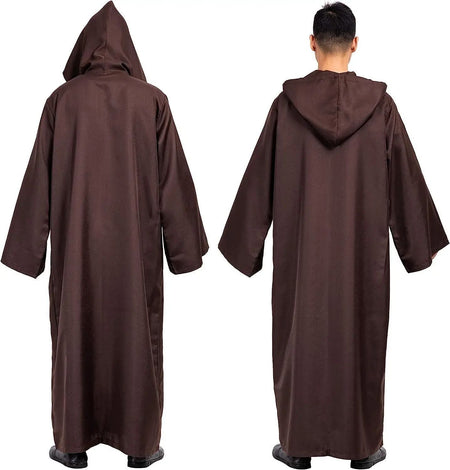 Halloween Aldult Jedi Knight Cosplay dark Cape Vader Cape avec chapeau guerre à capuche noir marron Cape mascarade fête Costume