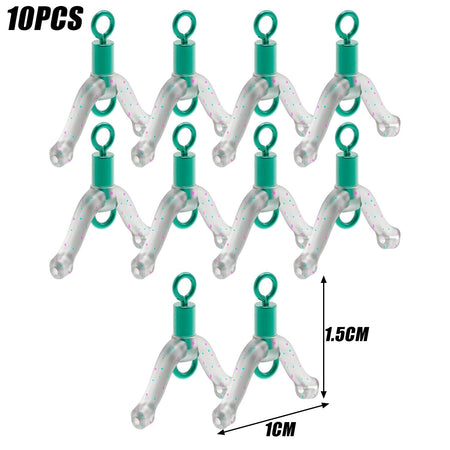Fishing Hook Separator Anti Tangle Boom Green Silicone Bifurcator High Elastic Subline Splitter Lure Rigging Accessories Tool