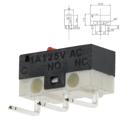 20PCS Mini Micro Limit Switch C NO NC 3 Pins PCB Terminals SPDT 1A 125V Roller Arc Lever Snap Action Push Micro Mouse Switches