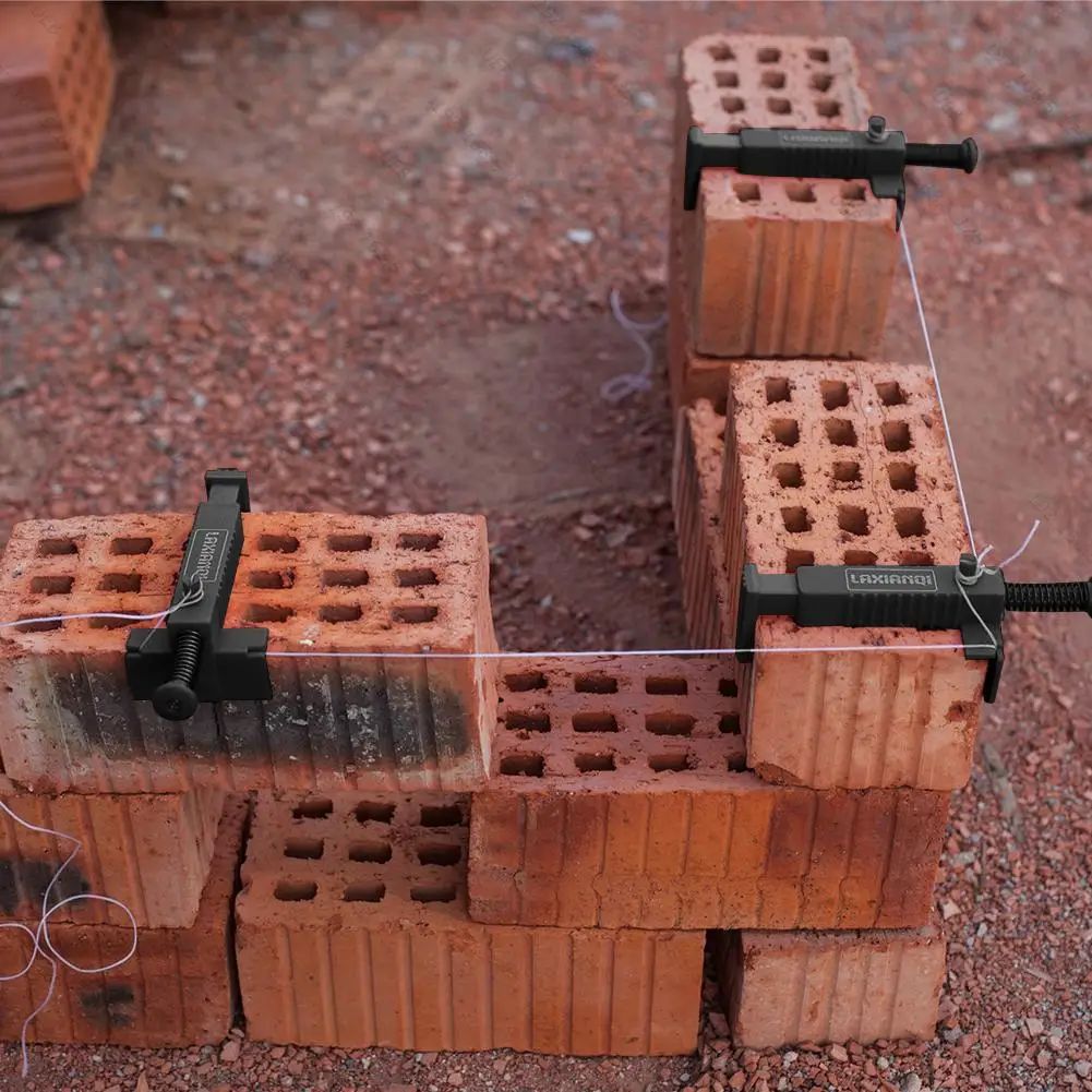 2/4/6Pcs Bricklaying Construction Tool Wire Drawer Bricklaying Tool Brick Line Clips Line Runners For Building Construction