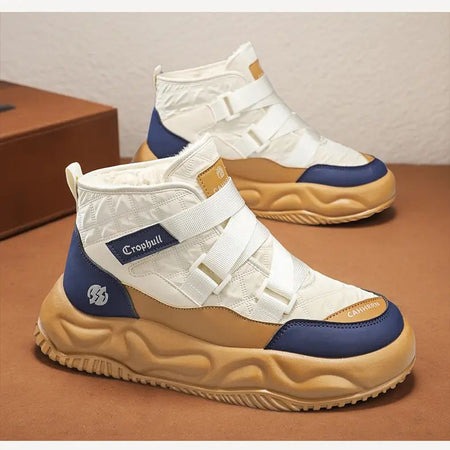 Warm Snow Boots 2025 Men's Fashion Plush Warm Comfortable Anti Slip Thick Sole Cotton Shoes Outdoor Vacation Casual Shoes