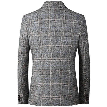 2024 New Spring Autumn Blazers Men Slim Fit British Plaid Formal Suits Male Jackets Party Wedding Business Casual Blazers Men