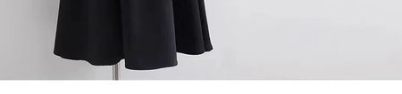 Plus Size High-waisted Slimming Black Draped Skirt Medium-length Umbrella Skirt For Women Thinning A- line Body Shaper
