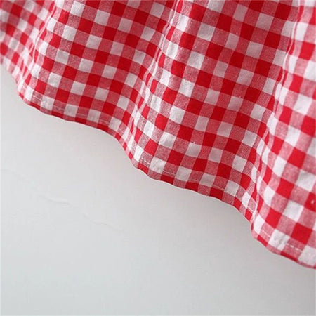 2Pcs/Set Baby Girl Plaid Sweet Bow Summer Birthday Party Dress Toddler Kids Outfits 0 To 3 Years Children Clothes Suit + Hat