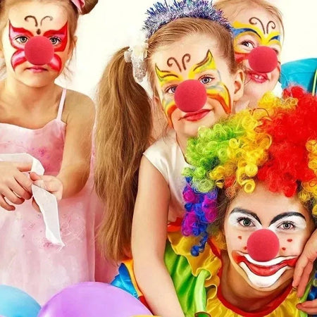 200/1PCS Red Funny Clown Nose Foam Sponge Ball Nose Cosplay Costume Make Up Props Circus Halloween Party Decoration Supplies