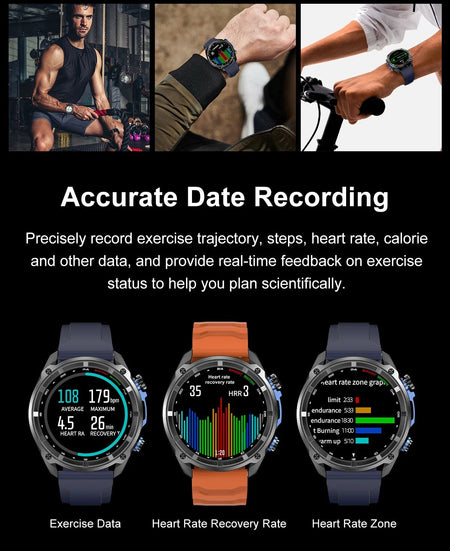 NEW 4GB Memory Video Player Smart Watch AMOLED With GPS Offline Maps Military Sports Smartwatch Men 30m Swim Waterproof Bracelet