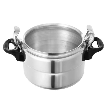 Aluminum Pressure Cooker Induction Compatible Cookware with Spring Valve Safeguard Devices 3L/3.17Qt Capacity For Electric, Gas