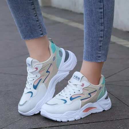 Height Increasing Chunky Sneakers Women New Fashion Lightweight Breathable Platform Mesh Sport Shoes Women's Casual Sneaker