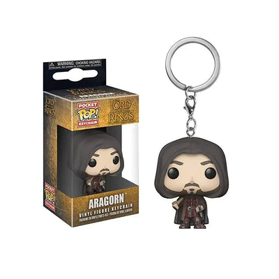 FUNKO POP Movies The Lord Of The Rings Aragorn Pocket Pop Keychain Vinyl Figures Model Toys For Children Christmas Gift
