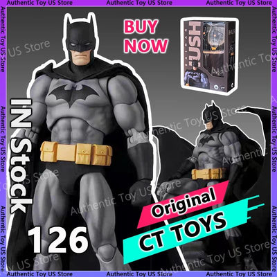 In Stock Ct Toys Batman Hush Black Version Mafex 126 Bat Man Dc Anime Action Figure Figurine Statue Model Custom Gifts Kids Toys