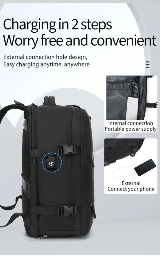 Large Travel Backpack Carry On Backpack Hiking Backpack Waterproof Outdoor Sports Rucksack Casual Daypack, School Bag