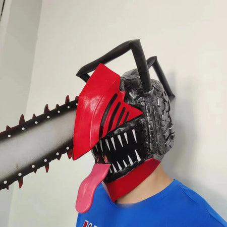 Chainsaw Head Cover Terrifying Latex Mask Halloween Electric Saw Masks Electric Motor Saw Cosplay Costume Props Monsters Cos