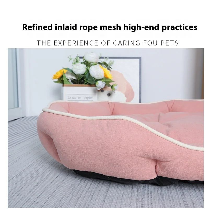 Winter Dog Cat Bed Pet Dog Sofa Bed Square Pet Dog Beds Bed For Large Pet Nest Kennel For Be Universal Custom Suede Dog Beds Mat